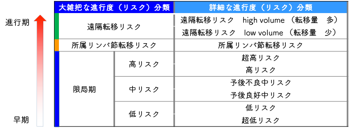 前立腺がんの進行度（リスク）分類, NCCN分類（2021年 version 4）