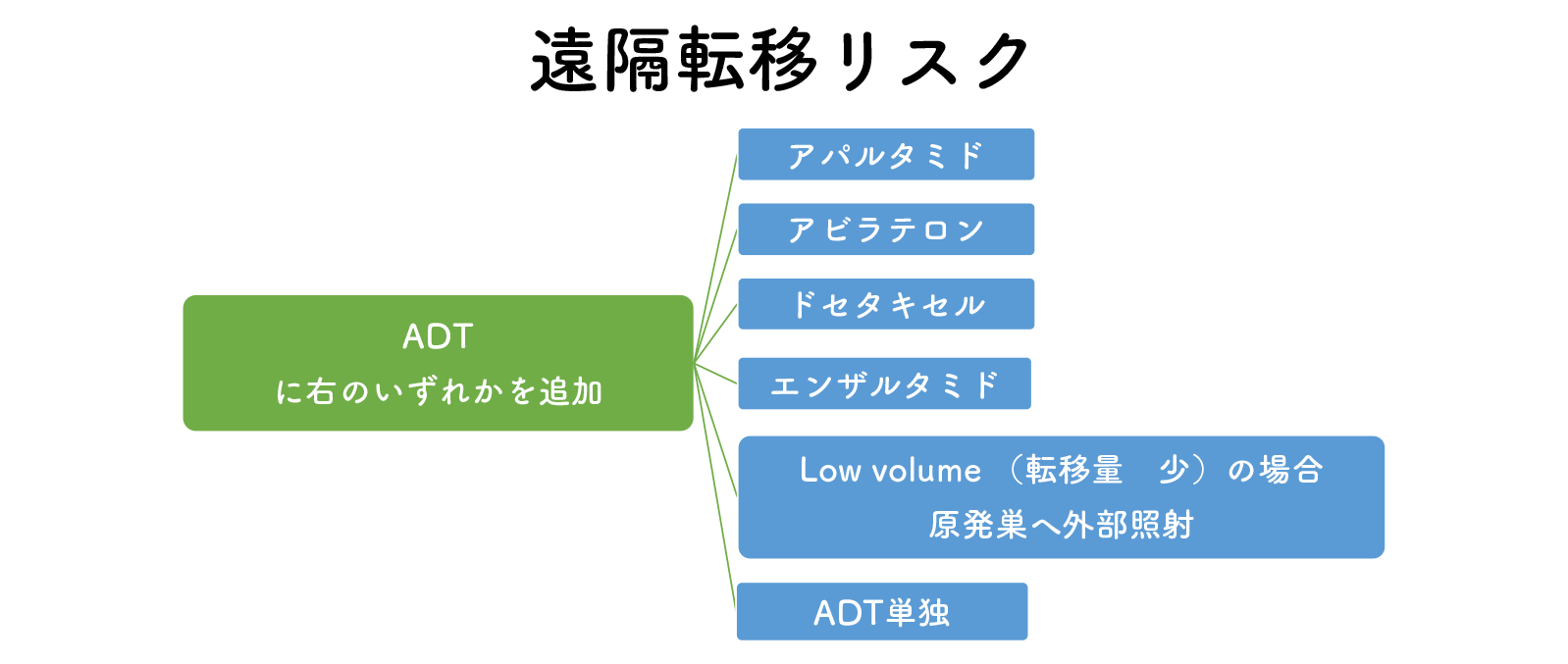 NCCN診療ガイドライン（2021年 version 4）に基づく遠隔転移リスクにおける治療選択肢